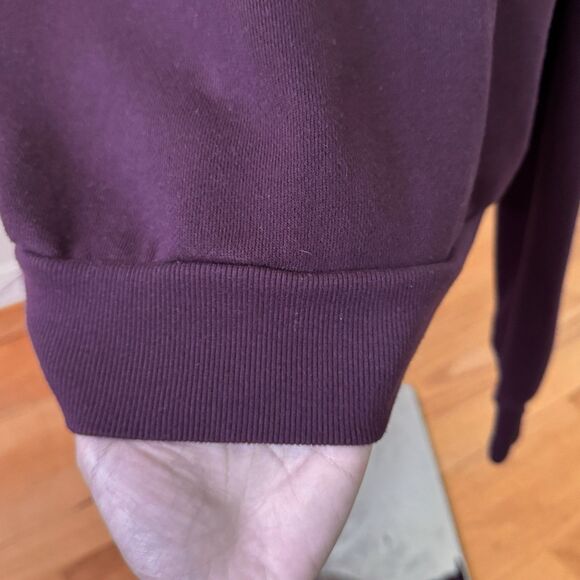 Victoria's Secret Fleece Lined Quarter Zip Pullover Sweater Sweatshirt Purple XL - Picture 13 of 16
